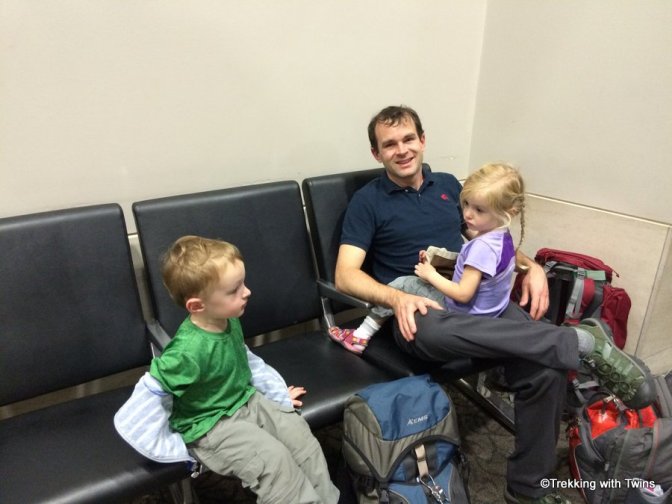 Just before midnight - waiting to board.