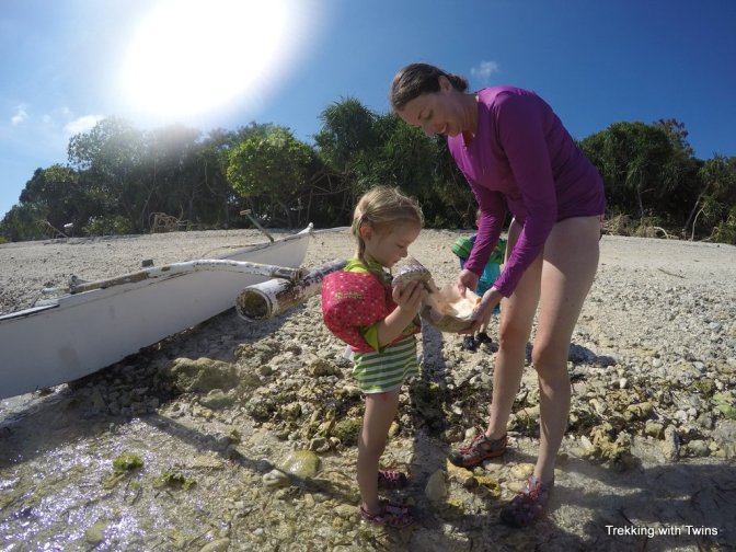 Giant Clam Shell - Balicasag Island | Trekking with Twins